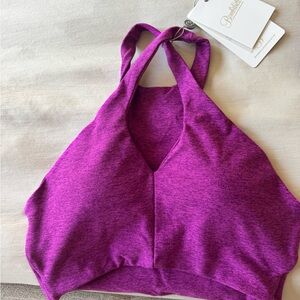Bombshell Sportswear Purple Halter Sports Bra